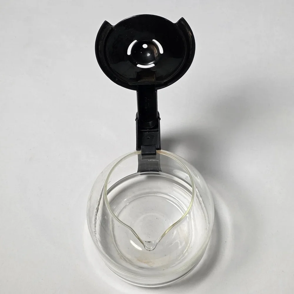 Mr. Coffee Carafe 12 Cup Pot Clear Glass Replacement CM4175T3‎ with Black Lid